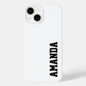 Aangepaste naam Stijlvolle moderne elegante witte Case-Mate iPhone Case (Achterkant)