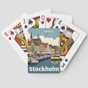 Aangepaste naam Stockholm Zweden Pokerkaarten