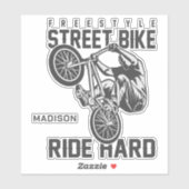 Aangepaste naam Straatfiets Sticker (Vel)