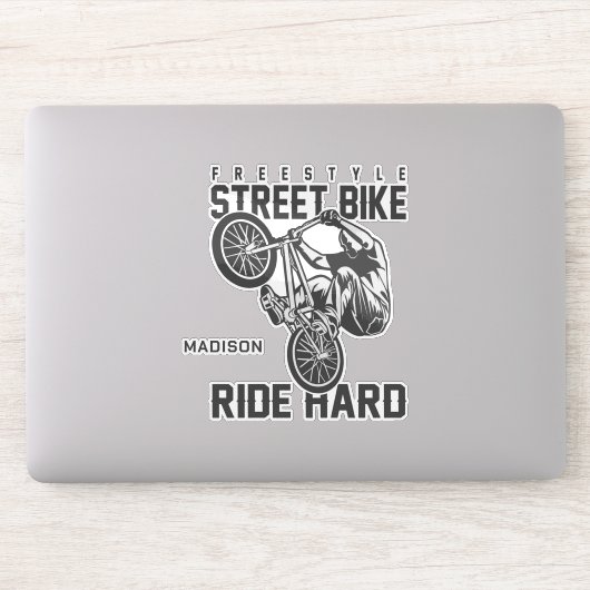 Aangepaste naam Straatfiets Sticker (Computer)