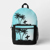 Aangepaste naam stranspiegel bedrukte rugzak (Voorkant)