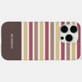 Aangepaste naam Strepen Patroon Case-Mate iPhone Case (Achterkant (horizontaal))