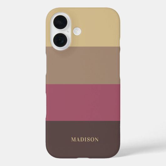 Aangepaste naam Strepen Patroon Case-Mate iPhone Case (Achterkant)