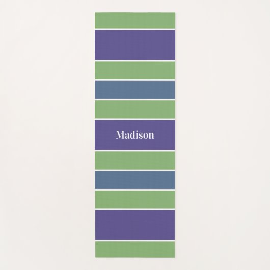 Aangepaste naam Stripes Pattern yoga mat (Voorkant)