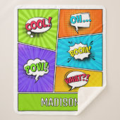 Aangepaste naam Strips Sherpa Deken (Voorkant)