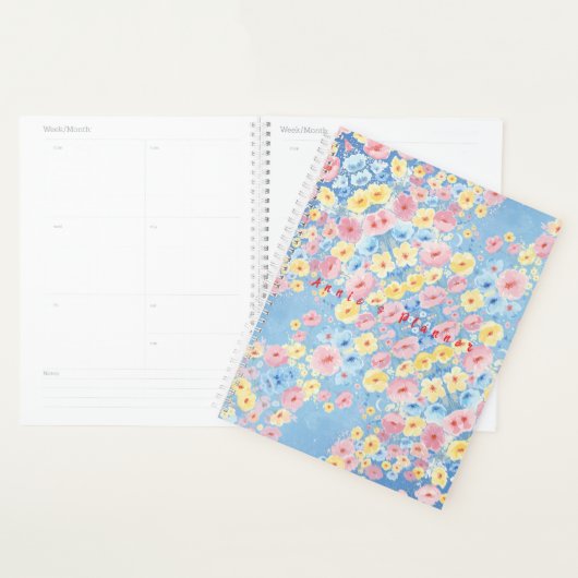 Aangepaste Naam Stylist Bloemenplanner Planner (Display)