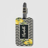 Aangepaste naam Summer Mediterranean Lemon Bagagelabel (Voorkant (verticaal))