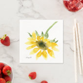 Aangepaste naam: Sunflower Cocktail Napkin Servet (Insitu)