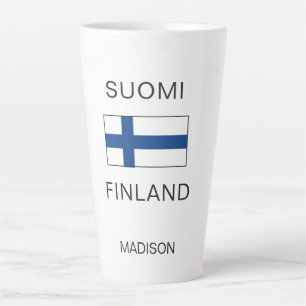 Aangepaste naam Suomi Finland Latte Mok
