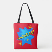 Aangepaste naam superheld draagtas (Achterkant)