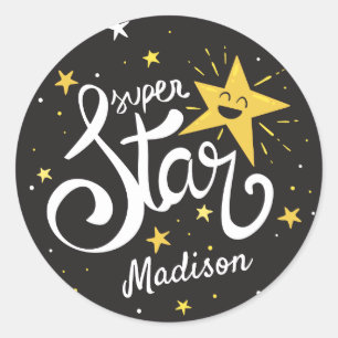 Aangepaste naam Superstar Ronde Sticker