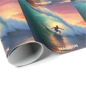 Aangepaste naam Surfen Cadeaupapier (Rol Hoek)