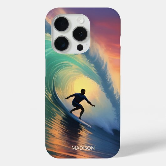 Aangepaste naam Surfen Case-Mate iPhone Case (Achterkant)
