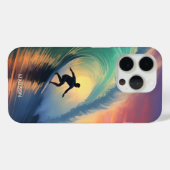 Aangepaste naam Surfen Case-Mate iPhone Case (Achterkant (horizontaal))
