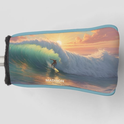 Aangepaste naam Surfen Golfheadcover (Voorkant)