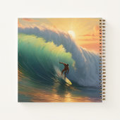 Aangepaste naam Surfen Notitieboek (Achterkant)