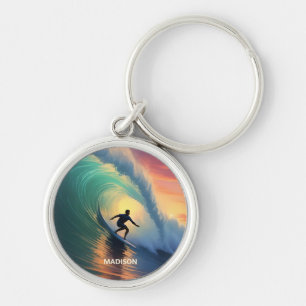 Aangepaste naam Surfen Sleutelhanger