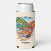 Aangepaste naam Surfende ananas (Seltzer Voorkant)