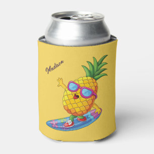 Aangepaste naam Surfende ananas Blikjeskoeler