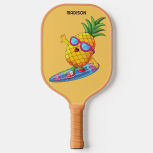 Aangepaste naam Surfende ananas Pickleball Paddle