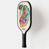 Aangepaste naam Surfende ananas Pickleball Paddle (Links)