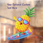 Aangepaste naam Surfende ananas Raamsticker (Vel 2)