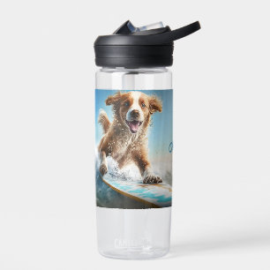 Aangepaste naam Surfhond Waterfles