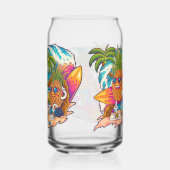 Aangepaste naam Surfing Ananas Blikvorm Glas (Rechts)