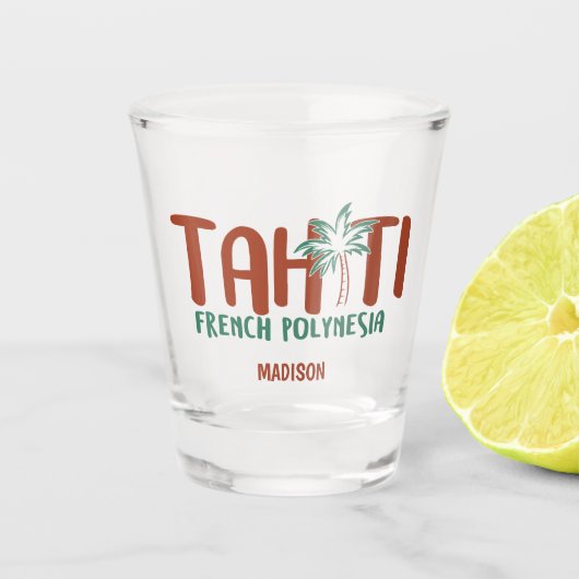 Aangepaste naam Tahiti Shot Glas (Voorkant)
