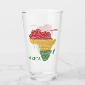Aangepaste naam & tekst Afrika Glas (Achterkant)
