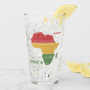 Aangepaste naam & tekst Afrika Glas