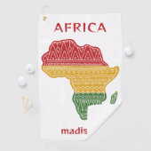 Aangepaste naam & tekst Afrika Golfhanddoek (Insitu)