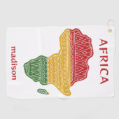 Aangepaste naam & tekst Afrika Golfhanddoek (Horizontaal)