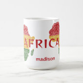 Aangepaste naam & tekst Afrika Koffiemok (Center)