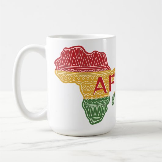Aangepaste naam & tekst Afrika Koffiemok (Links)