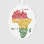 Aangepaste naam & tekst Afrika Ornament (voorkant)