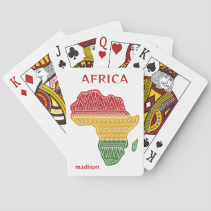 Aangepaste naam & tekst Afrika Pokerkaarten