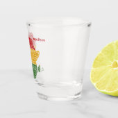 Aangepaste naam & tekst Afrika Shot Glas (Rechts)