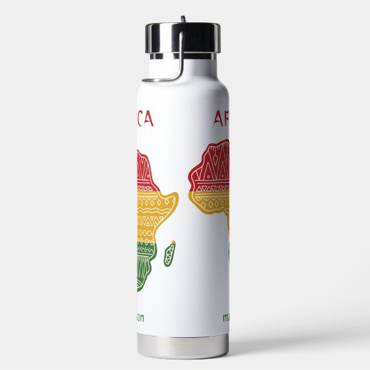 Aangepaste naam & tekst Afrika Waterfles (Rechts)