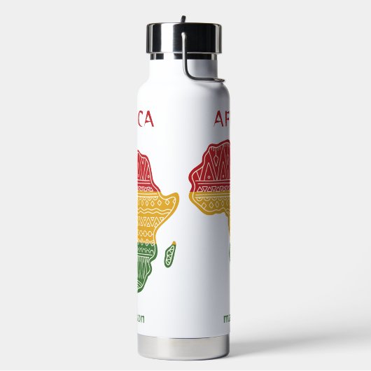 Aangepaste naam & tekst Afrika Waterfles (Links)