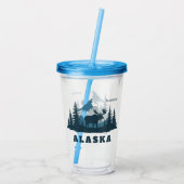 Aangepaste naam & tekst ALASKA Acryl Drinkbeker (Achterkant)