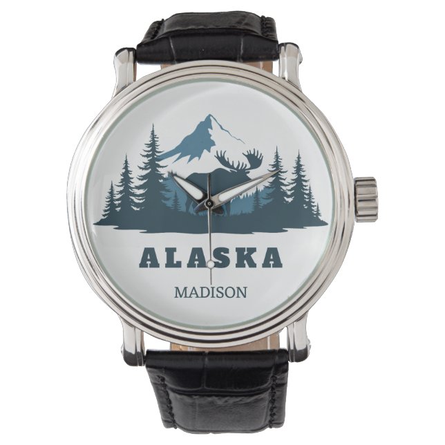 Aangepaste naam & tekst ALASKA Horloge (Voorkant)