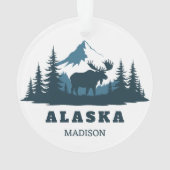 Aangepaste naam & tekst ALASKA Ornament (achterkant)