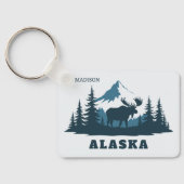 Aangepaste naam & tekst ALASKA Sleutelhanger (Achterkant)