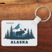 Aangepaste naam & tekst ALASKA Sleutelhanger (Voorkant)