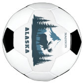 Aangepaste naam & tekst ALASKA Voetbal (Gedraaid)