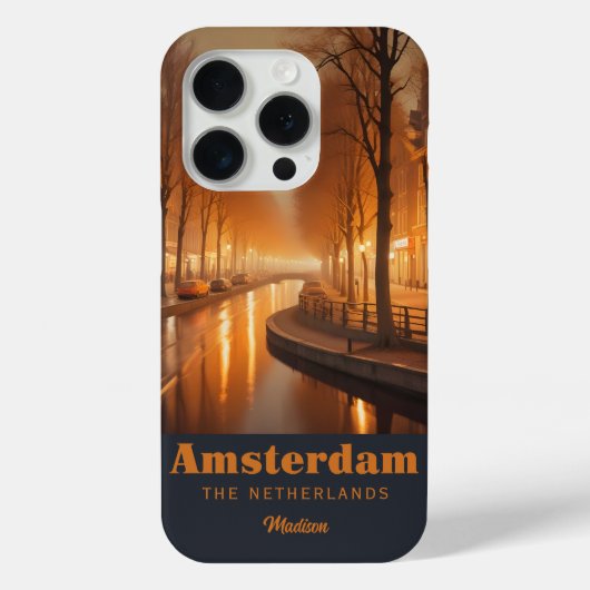 Aangepaste naam / tekst Amsterdam Case-Mate iPhone Case (Achterkant)