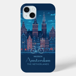 Aangepaste naam / tekst Amsterdam iPhone 15 Mini Hoesje