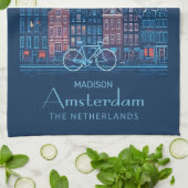 Aangepaste naam / tekst Amsterdam Theedoek (Gevouwen)