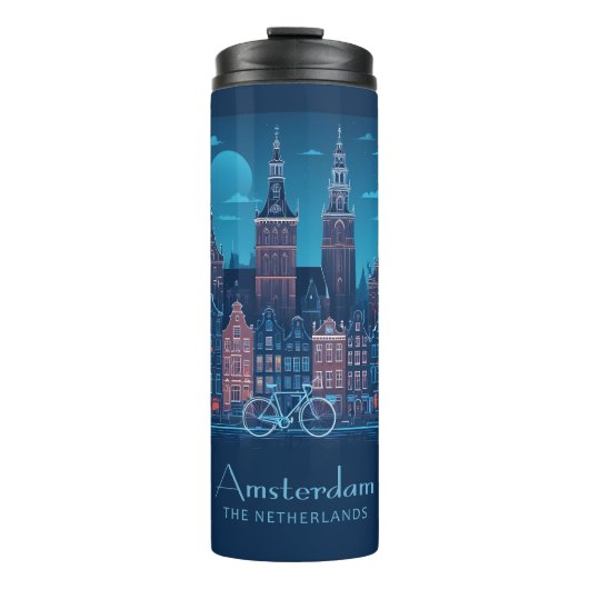 Aangepaste naam / tekst Amsterdam Thermosbeker (Voorkant)
